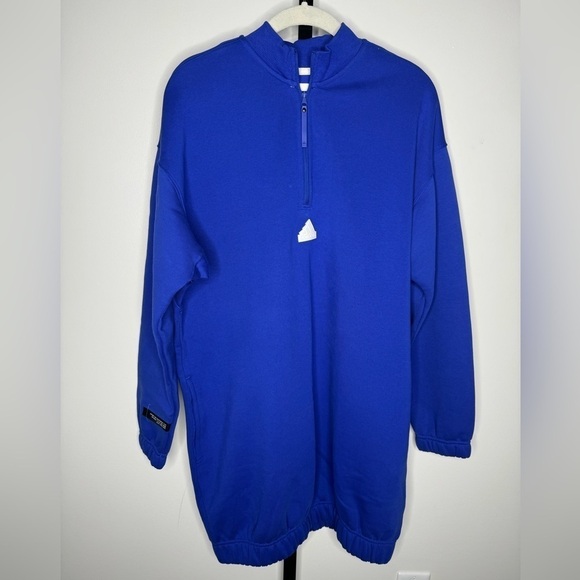 Women's Adidas Sportswear Half-Zip Sweater Dress - Size M - Picture 5 of 9